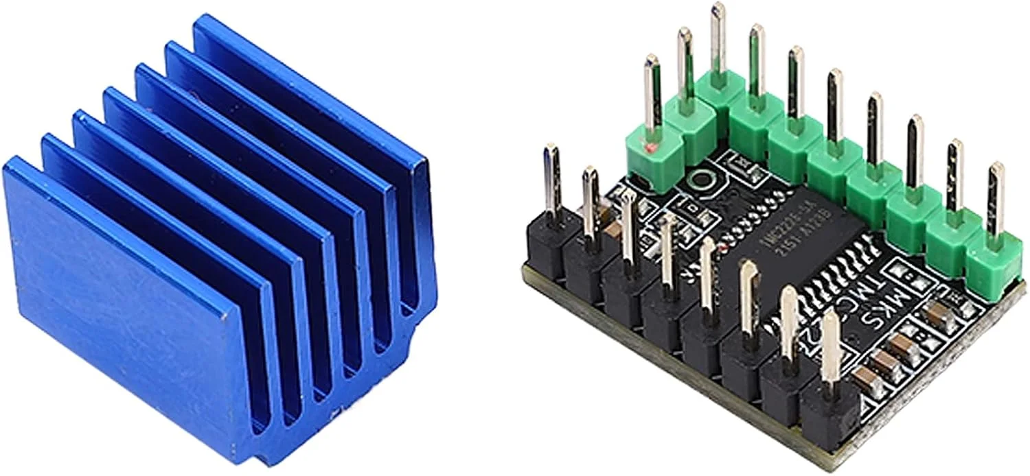 درایور موتور پله ای، TMC2226 با 256 ریزپله، نویز کم، ماژول درایو موتور پرینتر با هیت سینک، لوازم جانبی پرینتر سه بعدی برای کنترل کننده های سرعت موتور