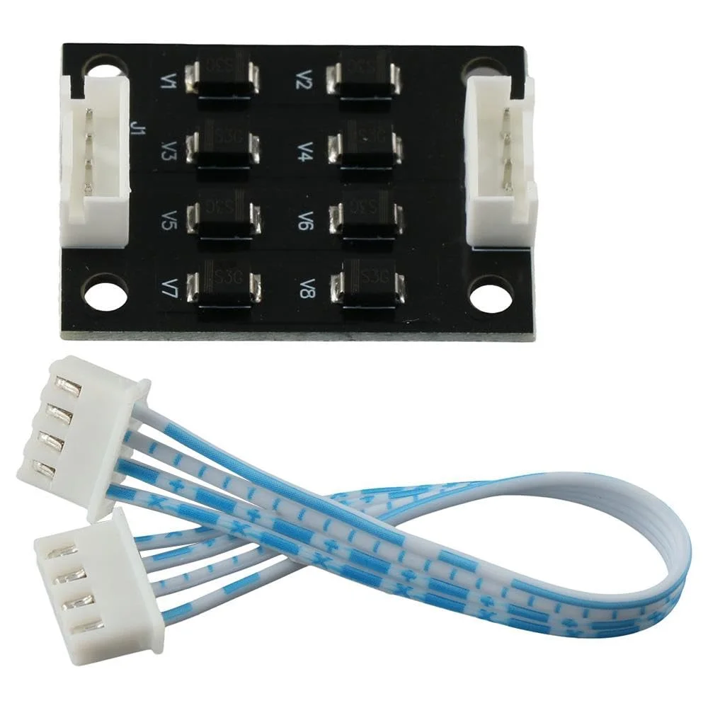 مجموعه 6 عددی ماژول افزودنی هموار کننده، دمپرهای لرزش موتور پله ای فولادی و لاستیکی، ماژول افزودنی فیلتر حذف کننده الگو برای چاپگر سه بعدی