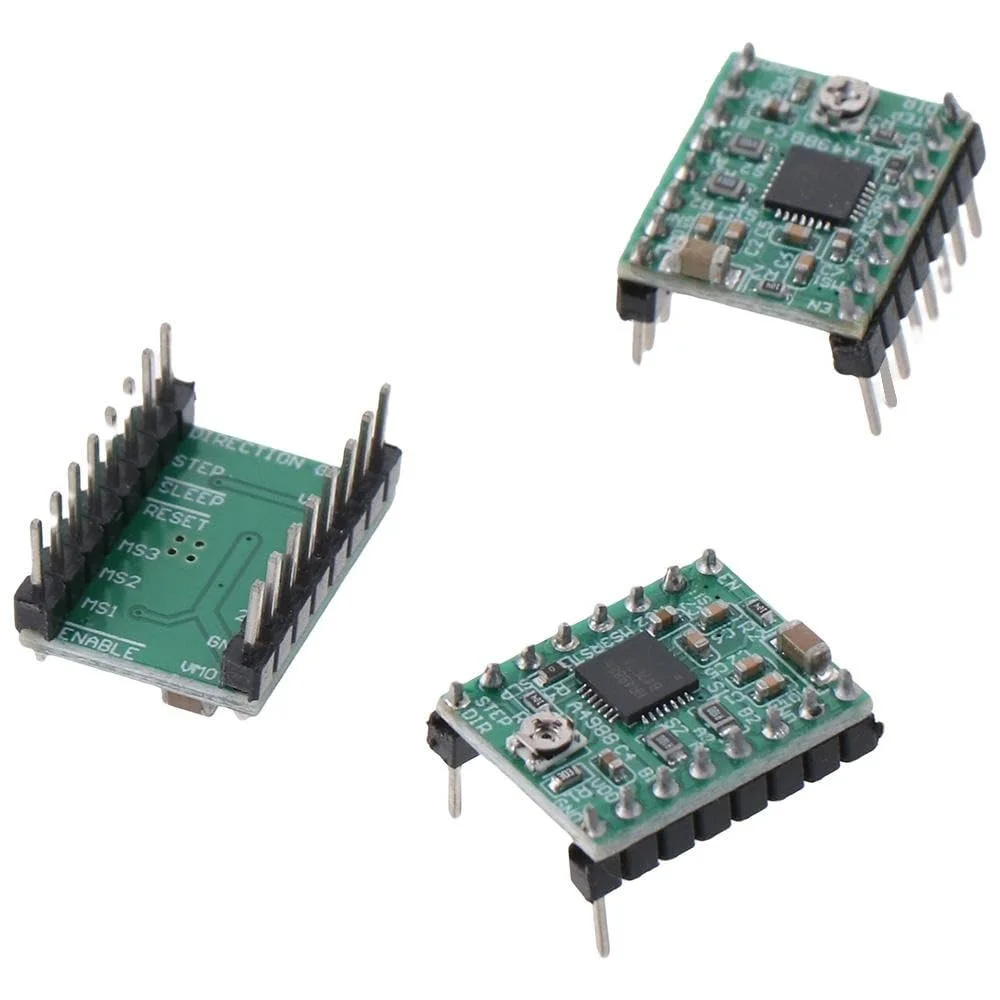 ماژول درایور موتور پله ای A4988 Stepstick با هیت سینک برای کنترلر پرینتر سه بعدی رمپز 1.4، 6 عدد
