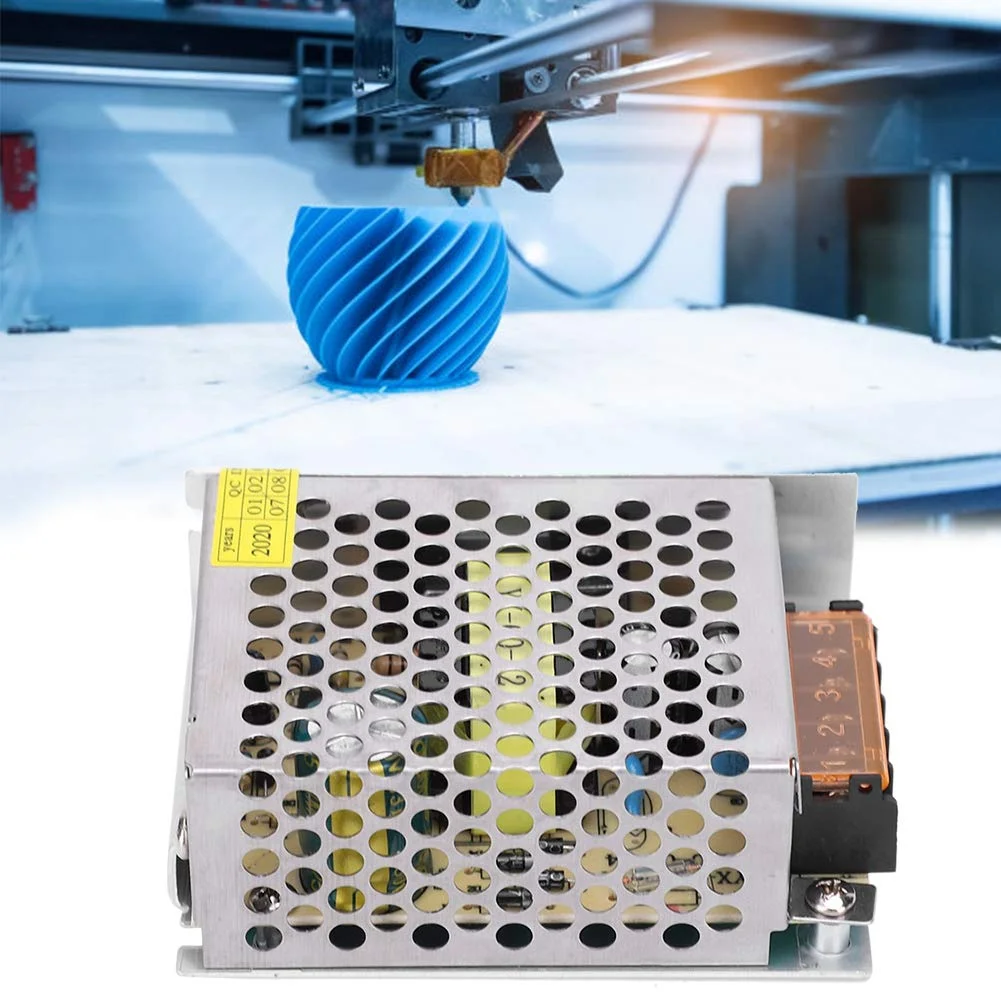 آداپتور درایور منبع تغذیه سوئیچینگ DC12V، کم مصرف برای نمایشگر LED، رادیو، مهندسی کامپیوتر، آلیاژ آلومینیوم، لایت بار صفحه نمایش، پرینتر سه بعدی (S-60-12 (کوچک) (12V/5A/60W)