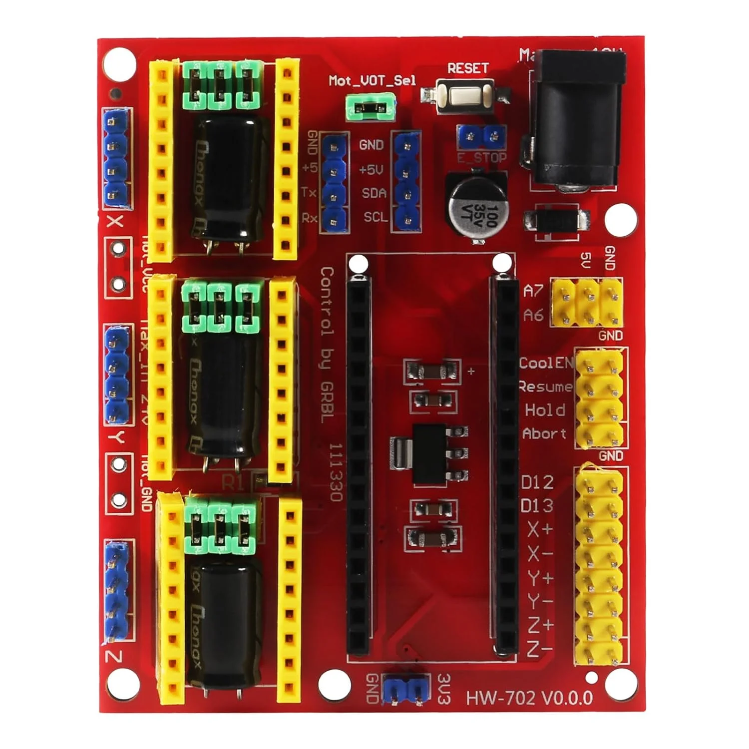 4 عدد شیلد CNC V4 دستگاه حکاکی سازگار با آردوینو نانو 3.0 / برد توسعه ماژول درایور A4988 برای کیت DIY پرینتر سه بعدی