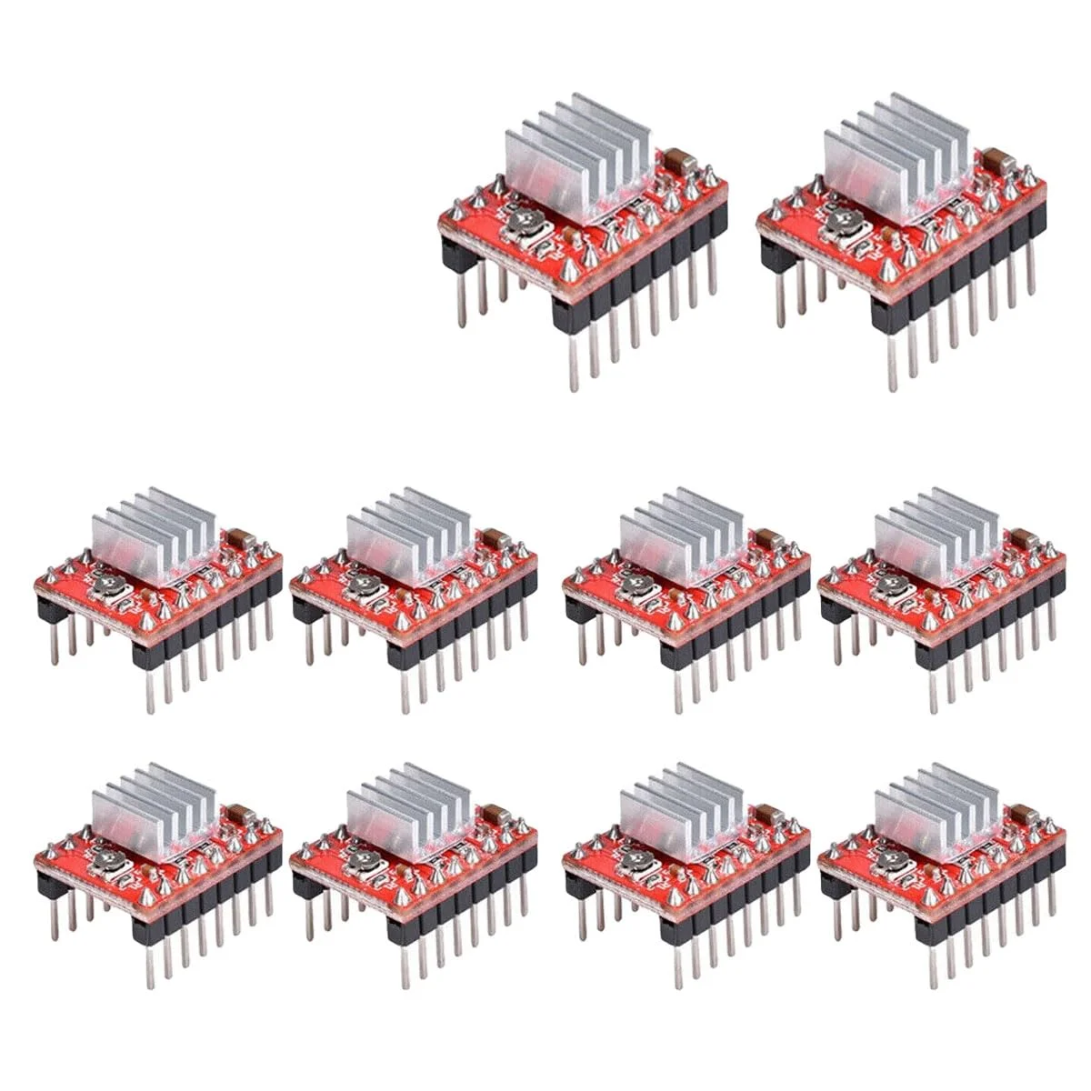 ۱۰ عدد ماژول درایور موتور پله ای A4988 برای پرینتر سه بعدی RepRap StepStick