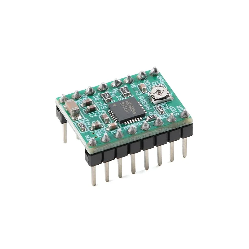 5 عدد برد درایور موتور پله ای A4988 با هیت سینک برای پرینترهای سه بعدی، ماژول سبز