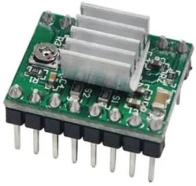 ماژول درایور موتور پله ای A4988 به همراه هیت سینک برای پرینتر سه بعدی (بسته 5 عددی)