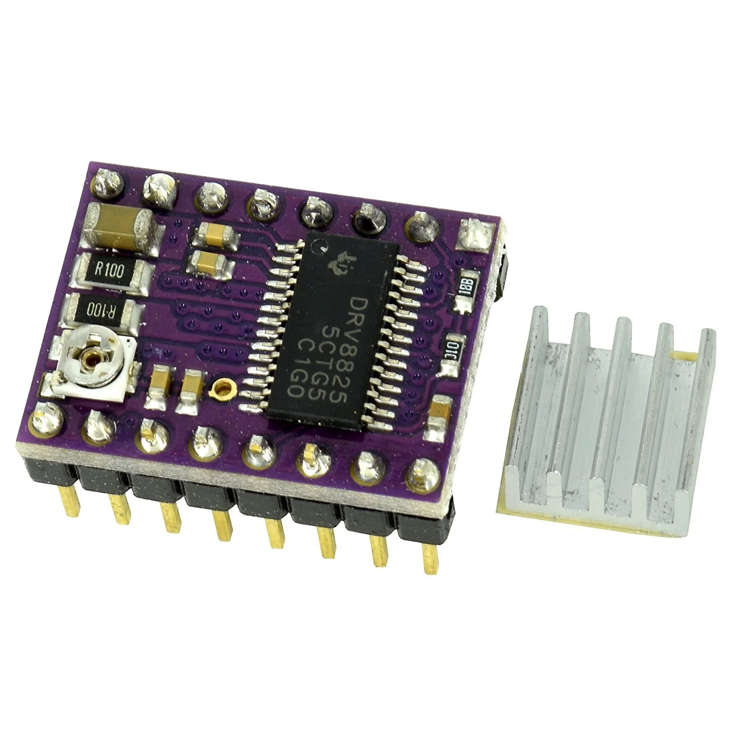 درایور موتور پله ای پرینتر سه بعدی StepStick DRV8825، ماژول درایو موتور پله ای، PCB چهار لایه، جایگزین A4988 - (سایز: 1 عدد)