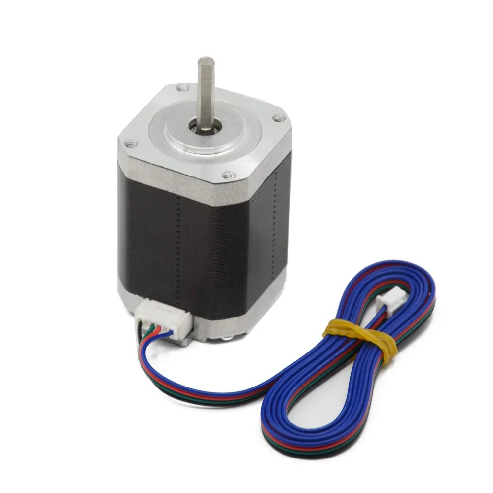 موتور پله ای آیورن تک Nema 17 بدنه 42x60mm زاویه پله 1.8 آمپر 1.5A دو فاز 4 سیم با کابل 1 متری برای پرینتر سه بعدی، دستگاه CNC و رباتیک