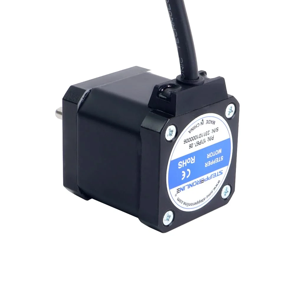 موتور پله ای ضد آب STEPPERONLINE سری P با استاندارد IP67، نیما 17، 2.0 آمپر، 0.59 نیوتن متر (83.57 اونس اینچ)