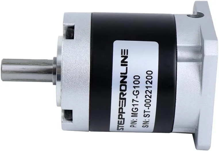 گیربکس سیاره ای STEPPERONLINE با نسبت دنده 100:1 و لقی 50 دقیقه قوس برای موتور پله ای Nema 17 با شفت کوتاه 9.5 میلی متری گیربکس سیاره ای STEPPERONLINE با نسبت دنده 100:1 و لقی 50 دقیقه قوس برای موتور پله ای Nema 17 با شفت کوتاه 9.5 میلی متری