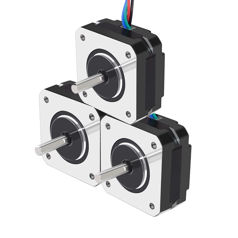 استپر موتور Nema 17 دو قطبی 1.8 درجه 16Ncm (22.6oz.in) 1A 42x42x20mm 4 سیم برای اکسترودر پرینتر سه بعدی CNC DIY (3 عدد)