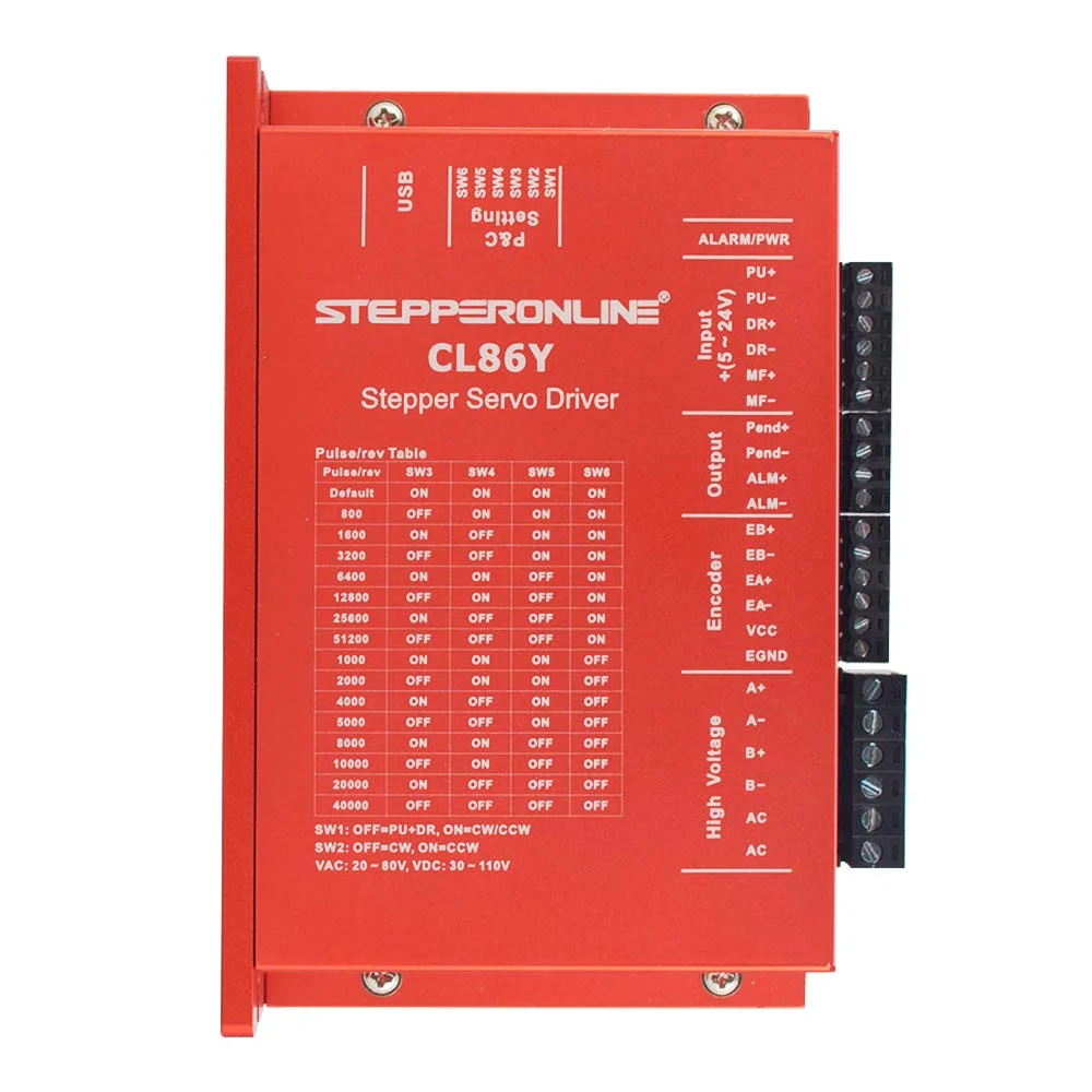کیت CNC موتور پله ای حلقه بسته STEPPERONLINE تک محور 12.00Nm/1699.34oz.in 6.0A Nema 34 موتور با کابل 1.5 متری و درایور CL86Y 0-8.5A 20-80VAC/30-110VDC