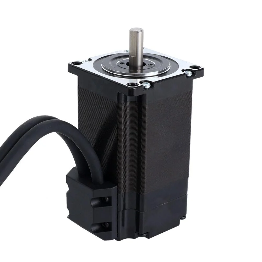 موتور پله‌ای حلقه بسته سری S نیما 23، 2 نیوتن‌متر، شفت 8 میلی‌متر، 5 آمپر با انکودر 1000PPR(4000CPR)