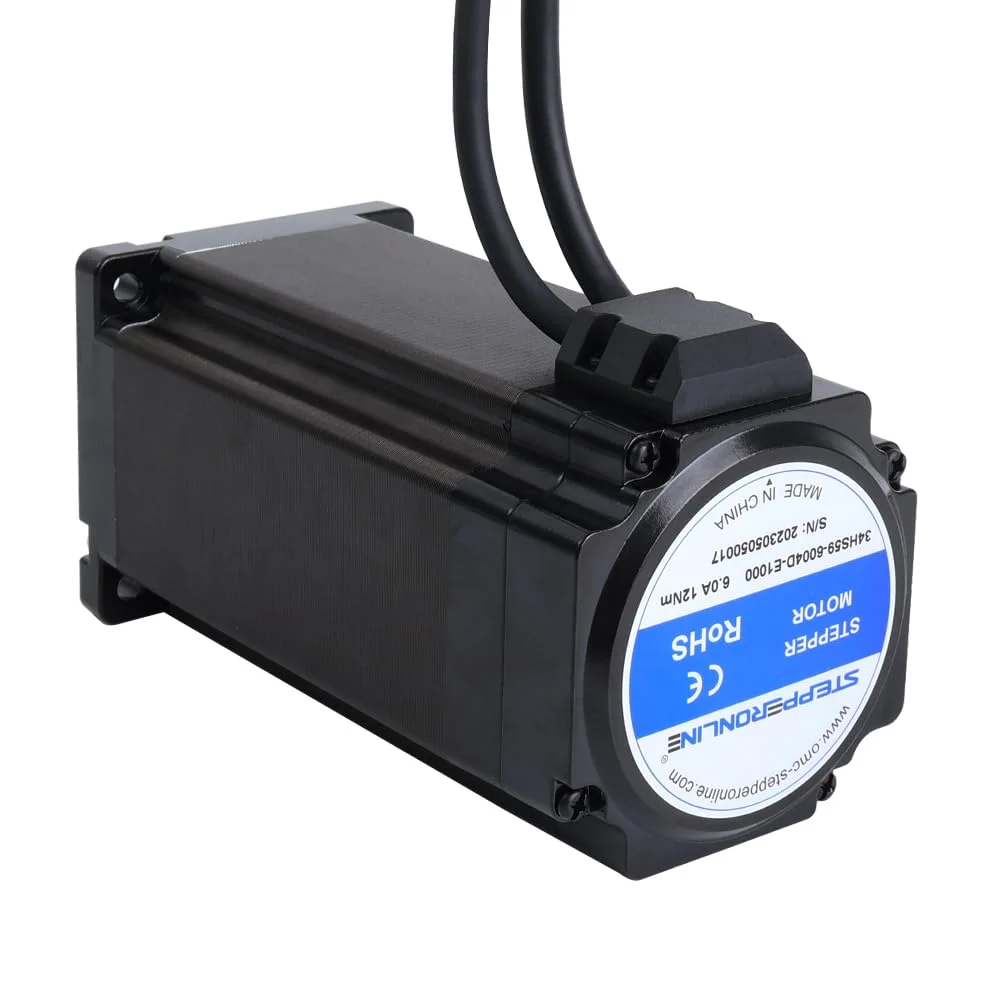موتور پله‌ای حلقه بسته سری S استپرآنلاین Nema 34، 12.0 نیوتن‌متر، انکودر 1000PPR