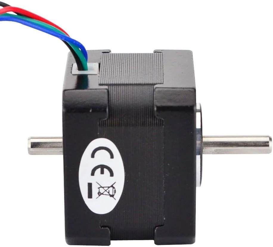 موتور پله ای دو شفت Nema 17 استپر آنلاین 1.8 درجه 26Ncm/37oz.in 12v 0.4A 42x42x34mm 4 سیم
