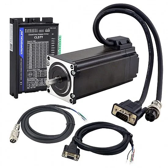 کیت CNC موتور پله ای حلقه بسته STEPPERONLINE تک محور 3.0 نیوتن متر Nema 23 و درایور پله ای حلقه بسته 0-8.0 آمپر 24-48 ولت DC مدل CL57T V4.1