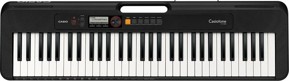 کیبورد قابل حمل 61 کلیدی Casio Casiotone CT-S200BK با 400 صدا، 77 ریتم، حالت موسیقی رقص، USB MIDI، باتری، مشکی | CT-S200BK