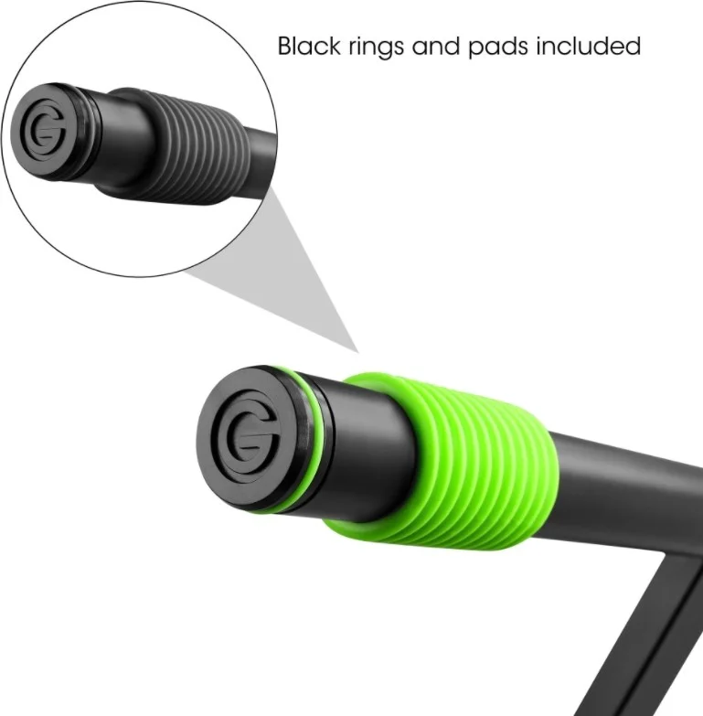 پایه کیبورد دوبل X شکل سنگین وزن Gravity KSX 2 (100 900 میلی متر، تحمل بار 65 کیلوگرم، فولاد با حلقه های رنگی و پایه تراز)