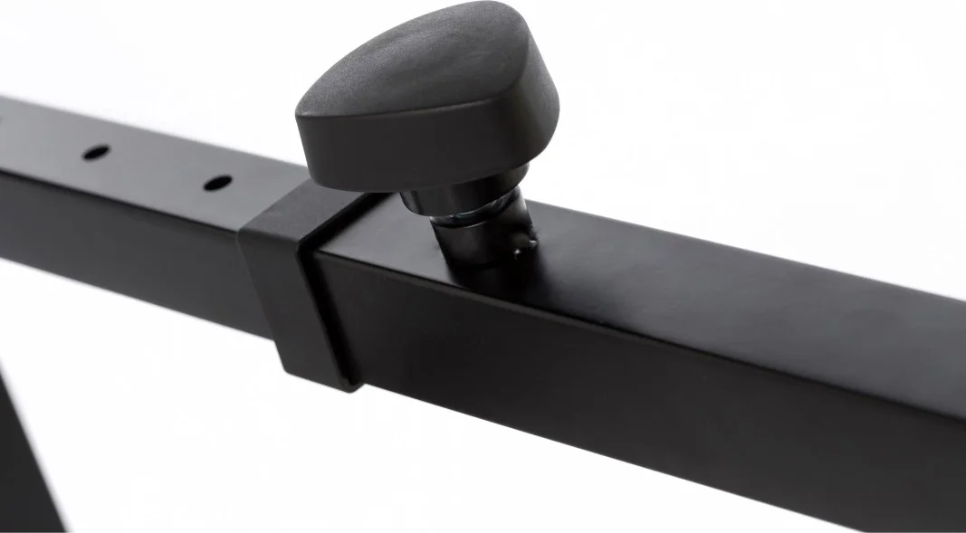 پایه کیبورد و میکسر فولادی Bespeco KSXE، قابل تنظیم در ارتفاع و عرض، دارای دستگیره فنری | KSXE