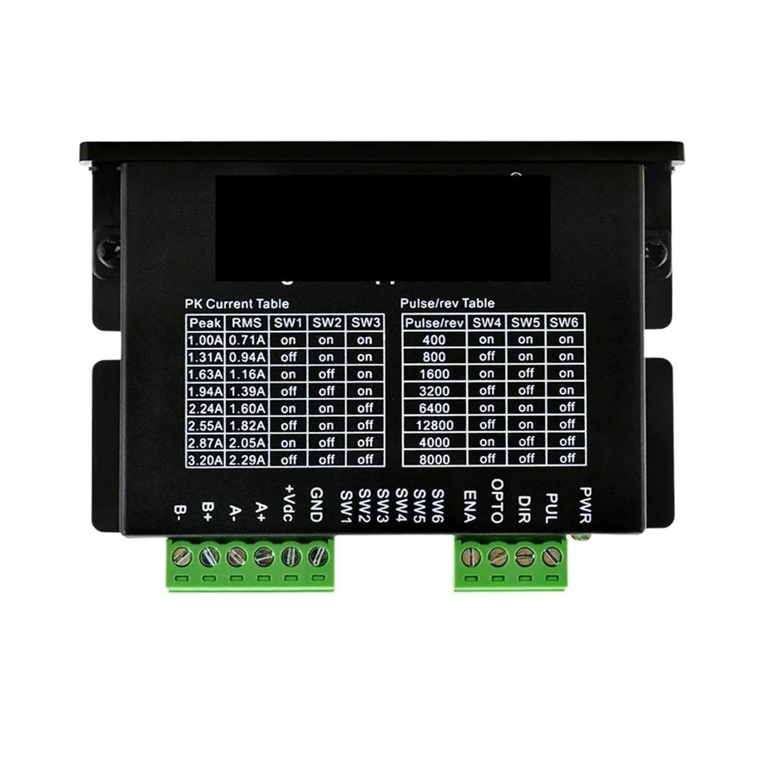 درایور موتور پله ای دیجیتال 1.0-3.2 آمپر 10-30 ولت DC برای موتور پله ای Nema 17, 23 مدل DM332T