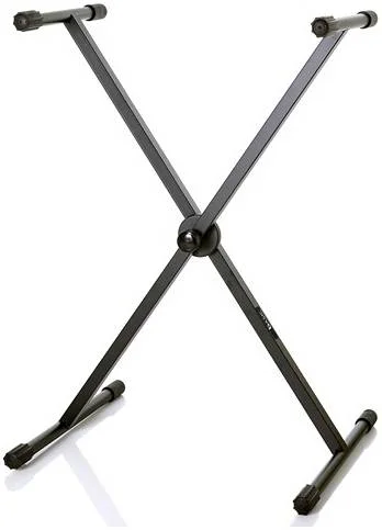 پایه کیبورد تکی مدل "X" Bespeco BAS25، قابل تنظیم ارتفاع 30 تا 90 سانتی متر، عرض 88 سانتی متر، ظرفیت 40 کیلوگرم، لوله های فولادی | BAS25