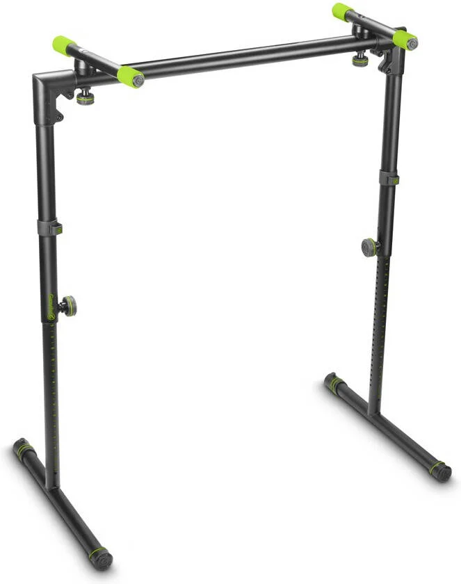 پایه کیبورد رومیزی Gravity KS TS 01 B، حداکثر ارتفاع 900 میلی‌متر، حداکثر تحمل وزن 90 کیلوگرم، تاشو، قابل تنظیم، شامل بسته حلقه مشکی، شامل VARI-FOOT، مشکی | GKSTS01B