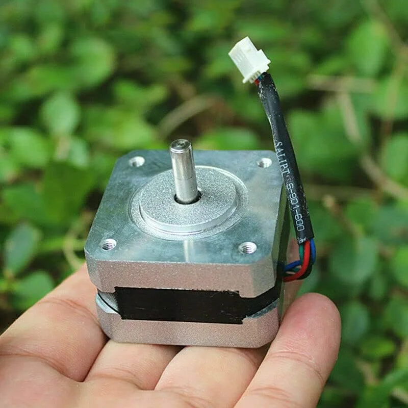 موتور پله ای مینی 1.8 درجه 17 42 میلی متری 2 فاز 4 سیمه با شفت 5 میلی متری برای ربات CNC RepRap چاپگر سه بعدی