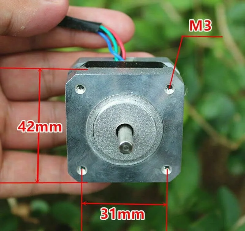 موتور پله ای مینی 1.8 درجه 17 42 میلی متری 2 فاز 4 سیمه با شفت 5 میلی متری برای ربات CNC RepRap چاپگر سه بعدی موتور پله ای مینی 1.8 درجه 17 42 میلی متری 2 فاز 4 سیمه با شفت 5 میلی متری برای ربات CNC RepRap چاپگر سه بعدی
