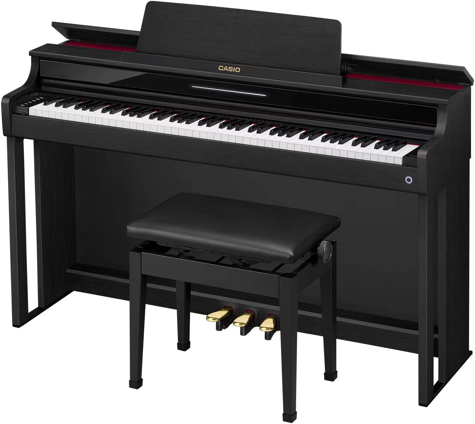 پیانو گرند دیجیتال کاسیو Celviano AP-550BK، دارای 88 کلید، AiR چند بعدی، 256 پلی فونی، 5 سطح حساسیت لمسی، مشکی | AP-550BK