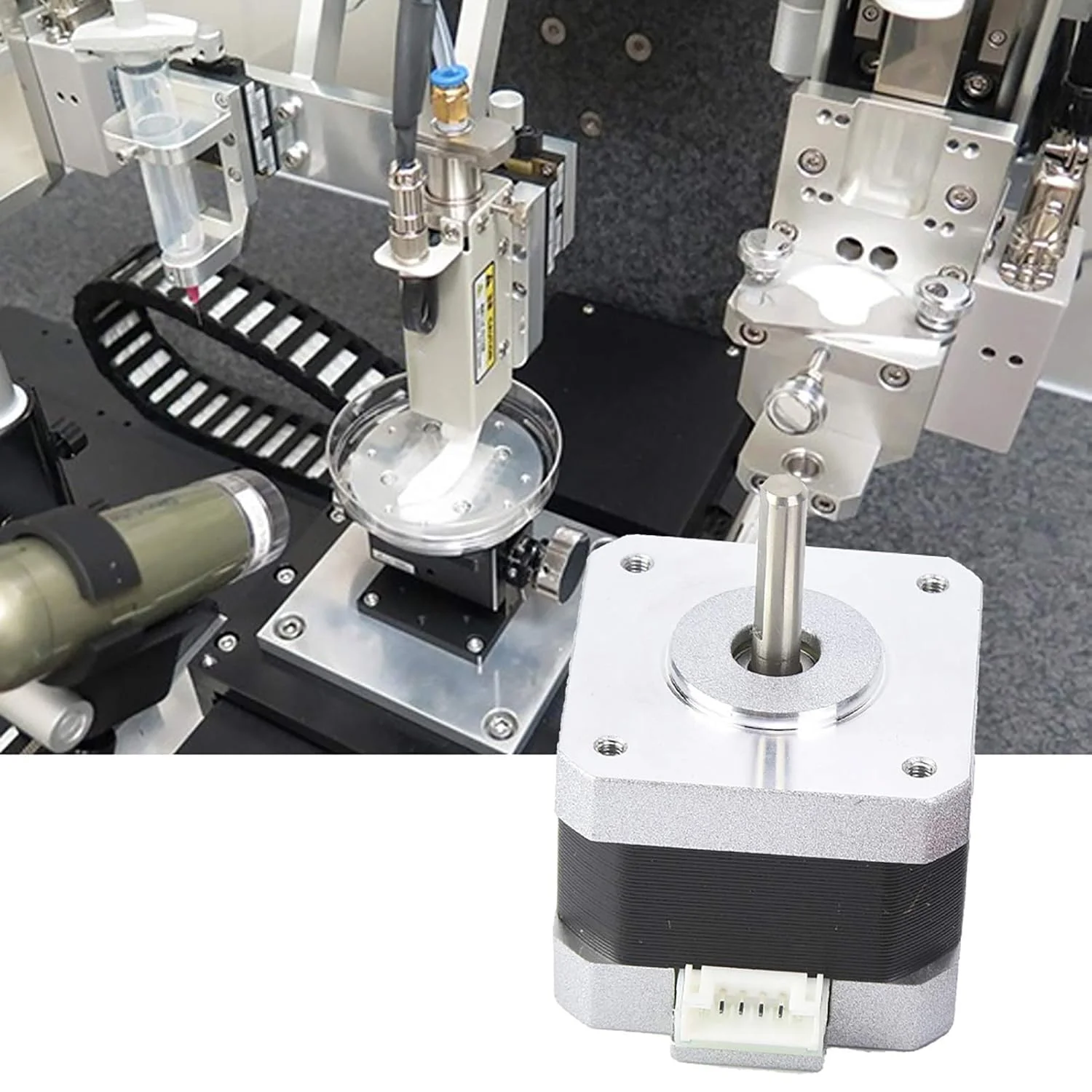 موتور پله ای دو قطبی Nema 17 مدل DC4.0V 1.2A 1.8° با ارتفاع 34 میلی متر و گشتاور 320mN.m مناسب برای پرینتر سه بعدی