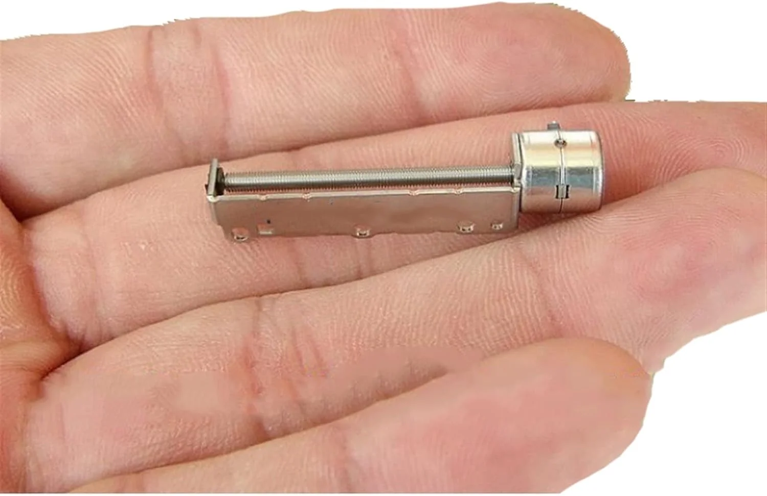 موتور پله ای میکروسکوپی تلسکوپی بادوام دو فاز چهار سیمه 8 میلی متری با میله بلند دقیق برای استفاده در پرینتر، پروژه های DIY، لغزنده کوچک و بالابر