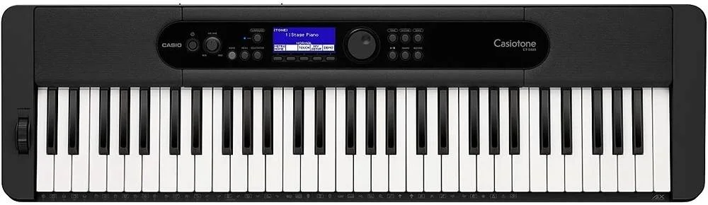 کیبورد قابل حمل 61 کلیدی Casio Casiotone CT S410 با 600 صدای AiX، بلوتوث MIDI/Audio، کلیدهای حساس به لمس، ضبط کننده MIDI 5 مسیره، مشکی | CT-S410