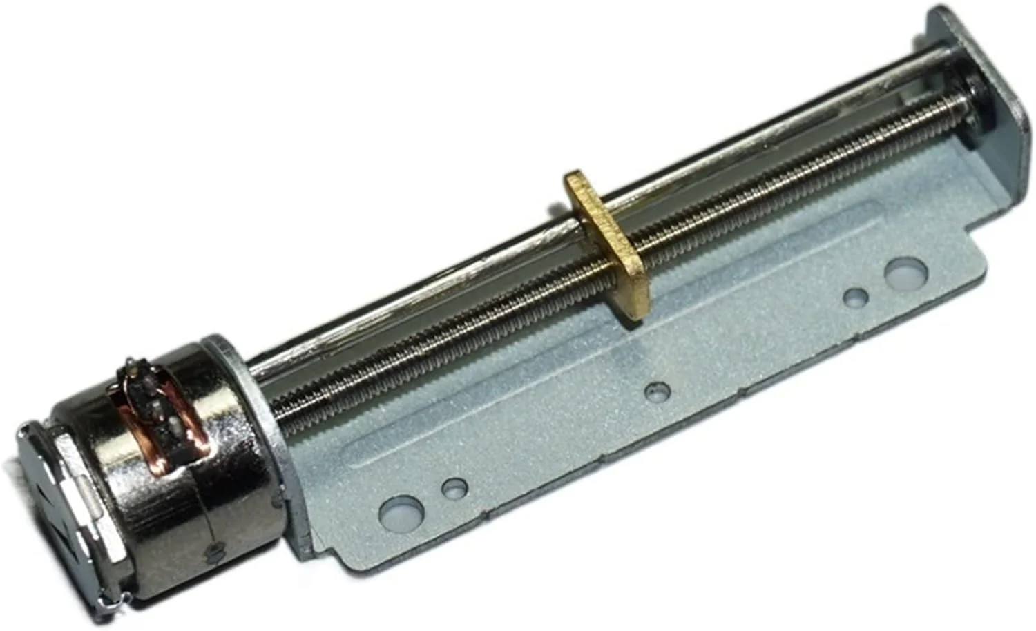 موتور پله ای مینیاتوری با لغزنده پیچی تلسکوپی DIY، طول 38 میلی متر، موتور پله ای دو فاز چهار سیمه، موتور بالابر پرینتر میکرو DIY