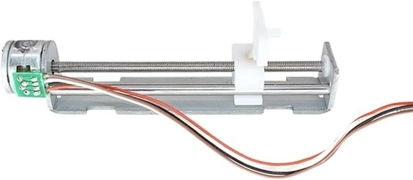 موتور پله ای خطی آهنربای دائم SM1545-M3*P0.5 تلسکوپی DIY میکرو پرینتر سه بعدی، موتور دستگاه حکاکی میکرو، موتور 2 فاز 4 سیم 12 ولت DC با بار 200 گرم