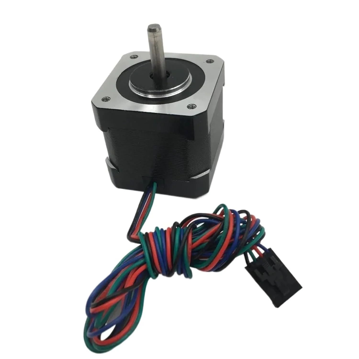 یک عدد موتور پله ای 1.8 درجه 1.5 آمپر Nema 17، دو فاز، 4 سیم، 42x42x40 میلی متر، موتور پله ای برای اکسترودر پرینتر سه بعدی