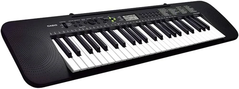 کیبورد قابل حمل 49 کلیدی Casio CTK 240، دارای 100 صدا و ریتم، 50 آهنگ داخلی، نمایشگر LCD، قابلیت کارکرد با باتری یا آداپتور، مشکی | CTK-240 کیبورد قابل حمل 49 کلیدی Casio CTK 240، دارای 100 صدا و ریتم، 50 آهنگ داخلی، نمایشگر LCD، قابلیت کارکرد با باتری یا آداپتور، مشکی | CTK-240