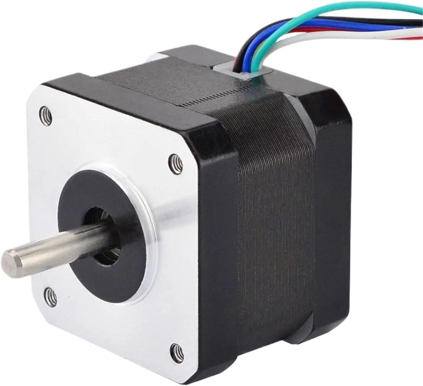 موتور پله ای Nema 17 تک قطبی 0.9 درجه 16Ncm (22.66oz.in) 0.3A 42x42x34mm 6 سیم