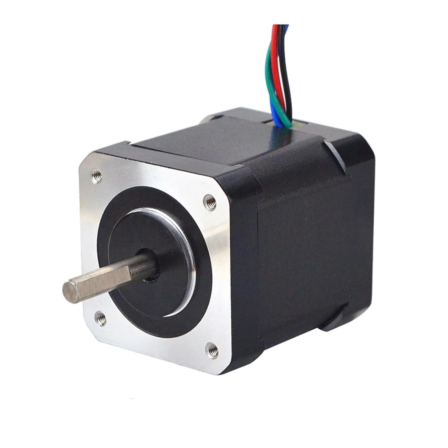 موتور پله ای دو فاز 4 سیمه 42x48 میلی متر 0.9 درجه 2 آمپر 46N.cm 65oz.in Nema 17 موتور پله ای 42 برای اکسترودر درایور پرینتر سه بعدی DIY