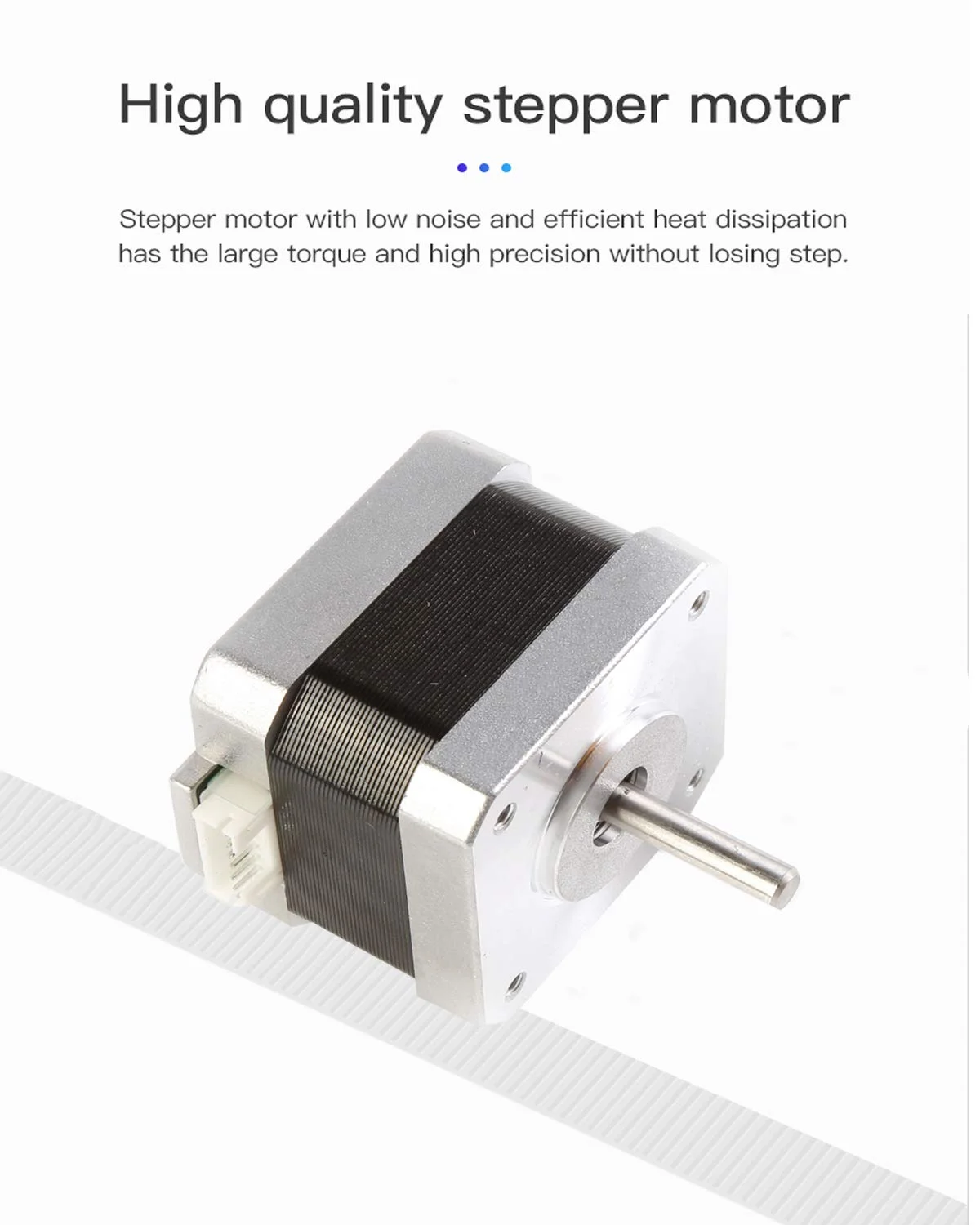 موتور پله ای پرینتر سه بعدی Creality 42-34، 2 فاز 0.8 آمپر 1.8 درجه 0.4 N.M موتور پله ای 42-34 برای محورهای X/Y/Z پرینتر Creality Ender-3 و محور Z سری CR-10