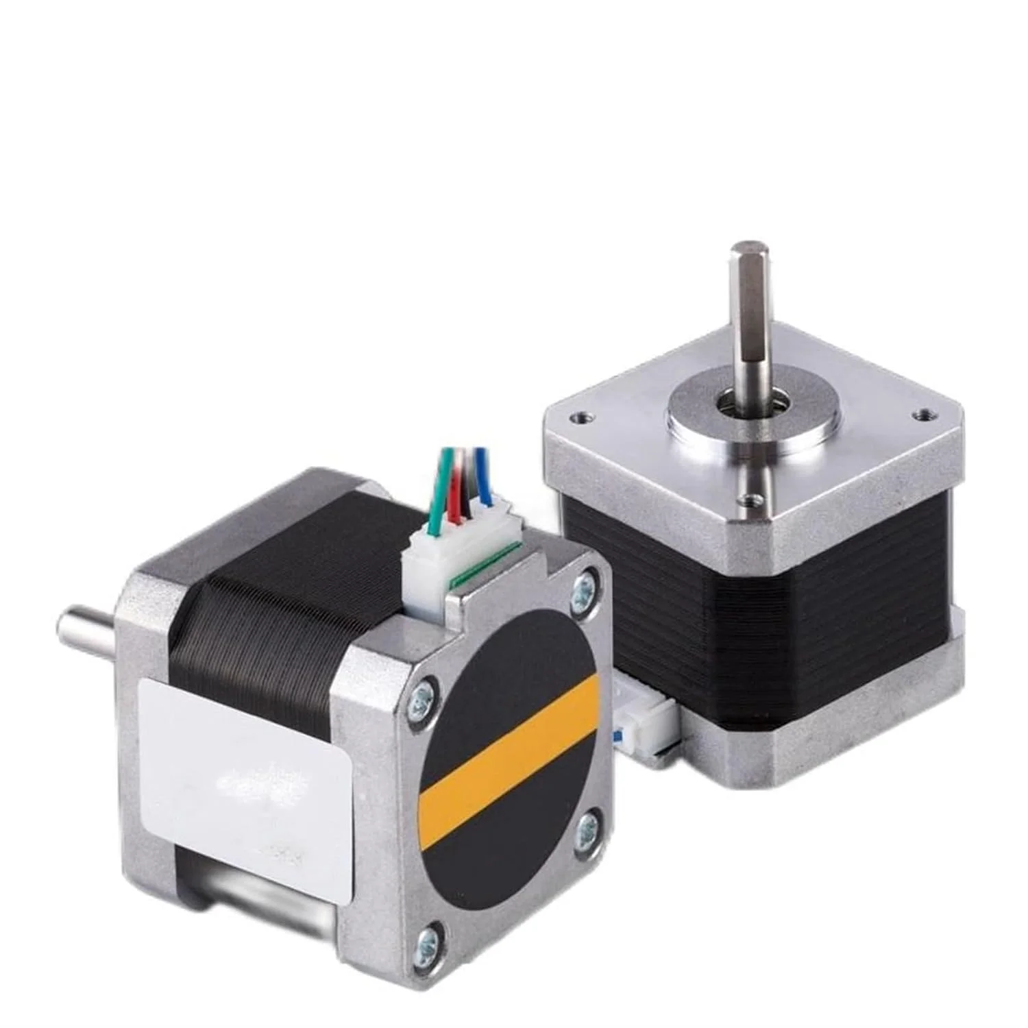 موتور پله ای 1.8 درجه Nema 17، قاب 42x42 میلی متر، گشتاور 0.42N.m، جریان 1.7 آمپر، 2 فاز، 4 سیم، موتور پله ای 42x42x40 میلی متر برای اکسترودر پرینترهای سه بعدی