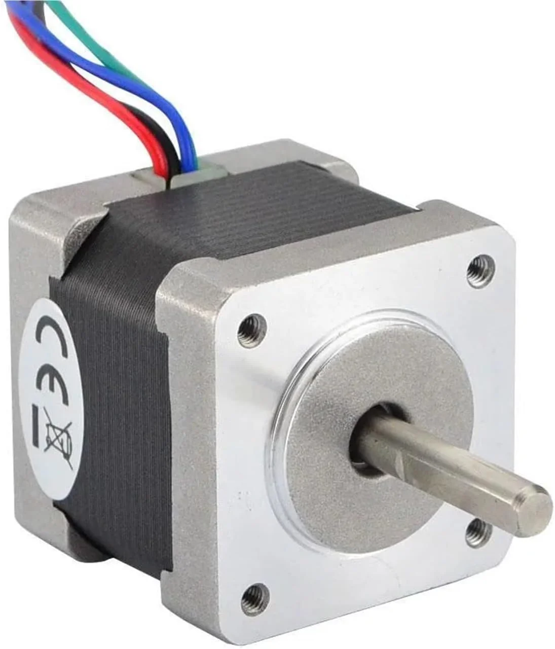 موتور پله ای Nema14، 18Ncm (25.5oz.in)، 0.8A، 4 سیم، 34mm، Nema14 دو قطبی 1.8 درجه برای پرینتر سه بعدی، CNC، ربات