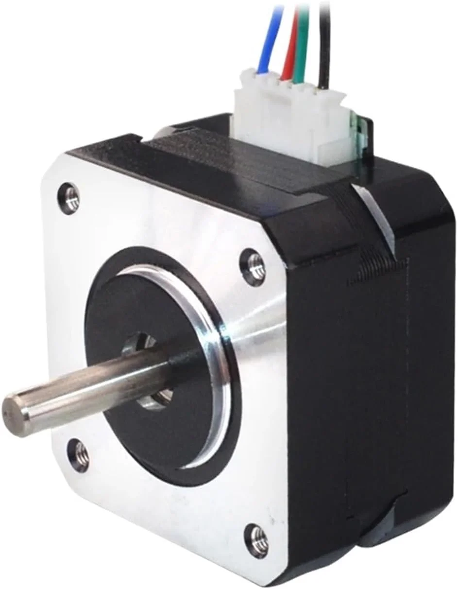 موتور پله ای Nema 17، سایز 42x25mm، موتور پله ای Nema17، جریان 0.7 آمپر، گشتاور 13Ncm، 4 سیم، مناسب برای پرینتر سه بعدی، CNC و ربات