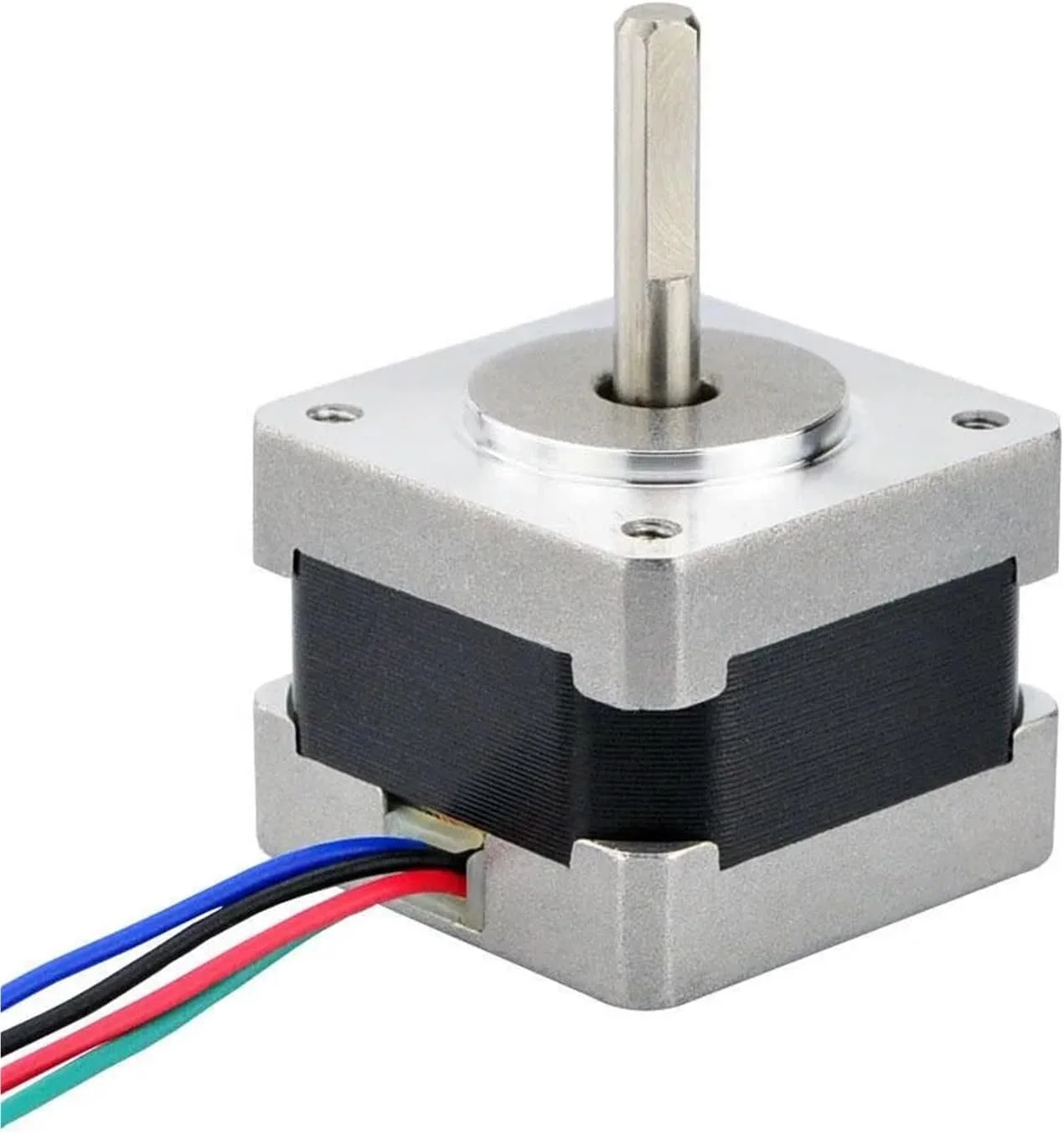 موتور پله‌ای Nema 14 دو قطبی 11Ncm/15.6oz.in 0.9 درجه (400 پله/دور) 0.4 آمپر 35x28mm Nema14 استپر 4 سیمه DIY CNC پرینتر سه بعدی