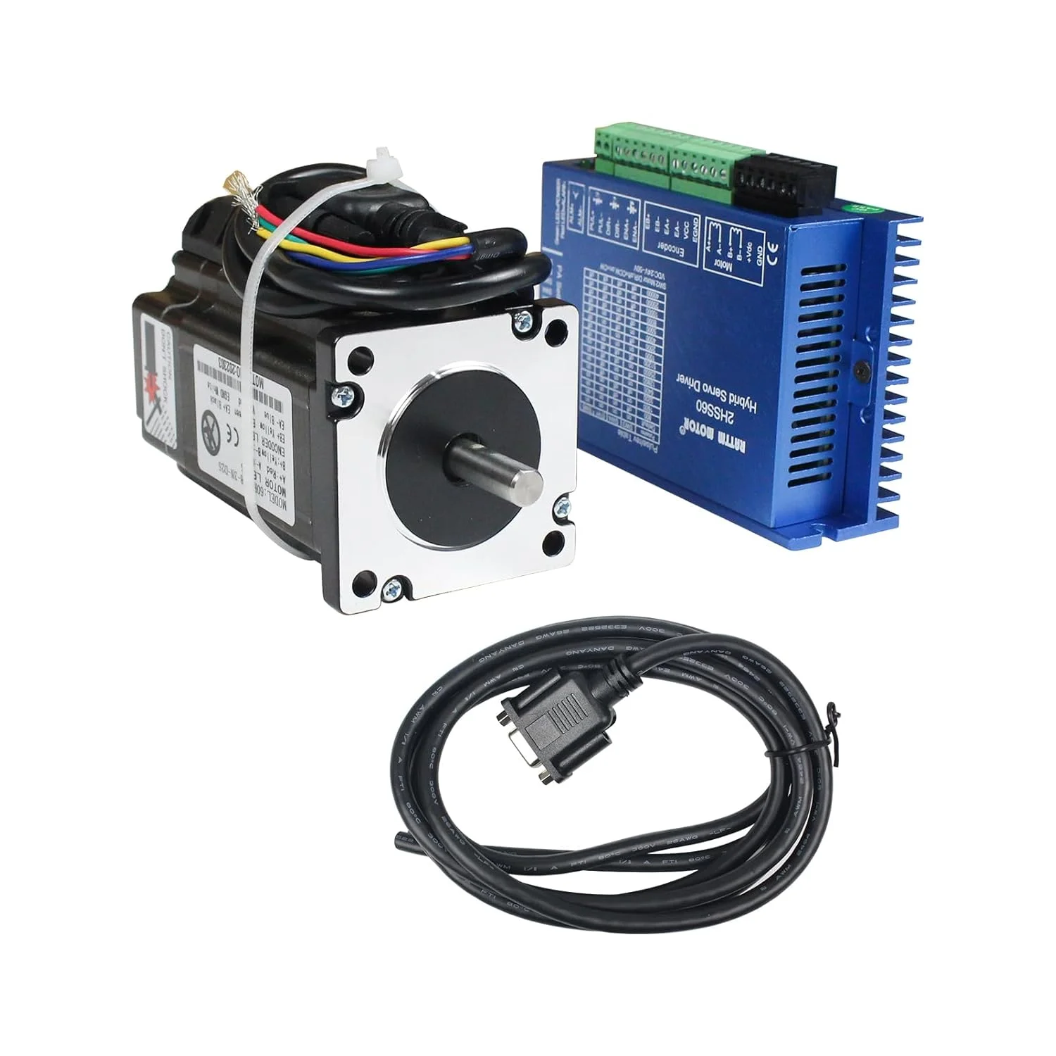 موتور پله‌ای حلقه بسته RATTMMOTOR Nema24 3N.m، درایور موتور هیبریدی 2HSS60 24-50V DC، کیت کنترلر CNC موتور سروو حلقه بسته 3NM 60x60x88mm برای دستگاه فرز و حکاکی CNC