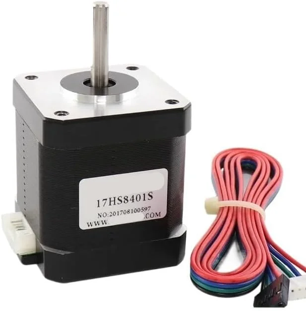 موتور پله‌ای نما 17 مدل 17HS8401S-DBX، 4 سیم، 48 میلی‌متر، 1.8 آمپر، 52N.CM، سیم 1 متری، مناسب تجهیزات پرینتر سه بعدی، سایز 42