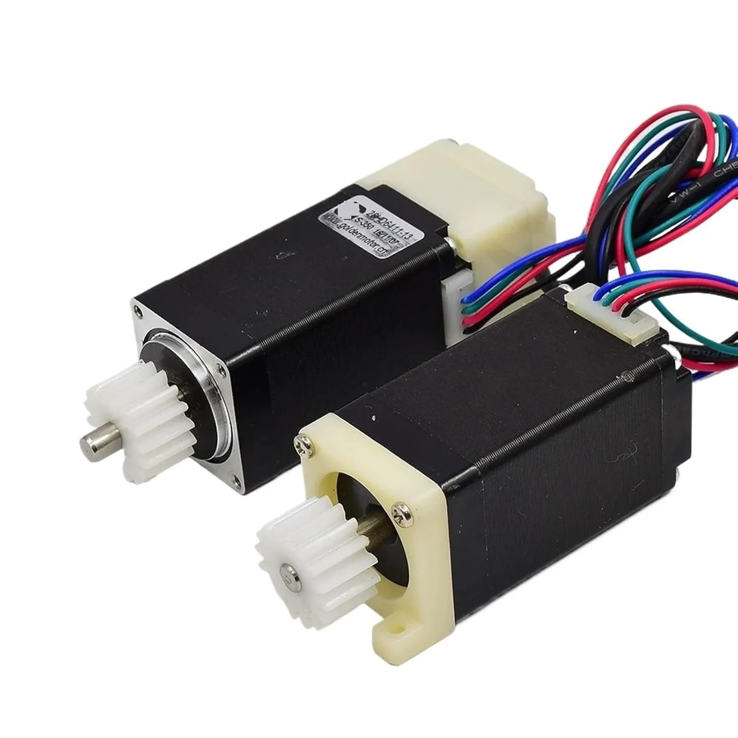 موتور پله ای 28BY برای Nema 8 تک/دو شفت 1.8 درجه با فیدبک برای پرینتر سه بعدی، ربات، دستگاه توزیع SMT (موتور دو شفت)