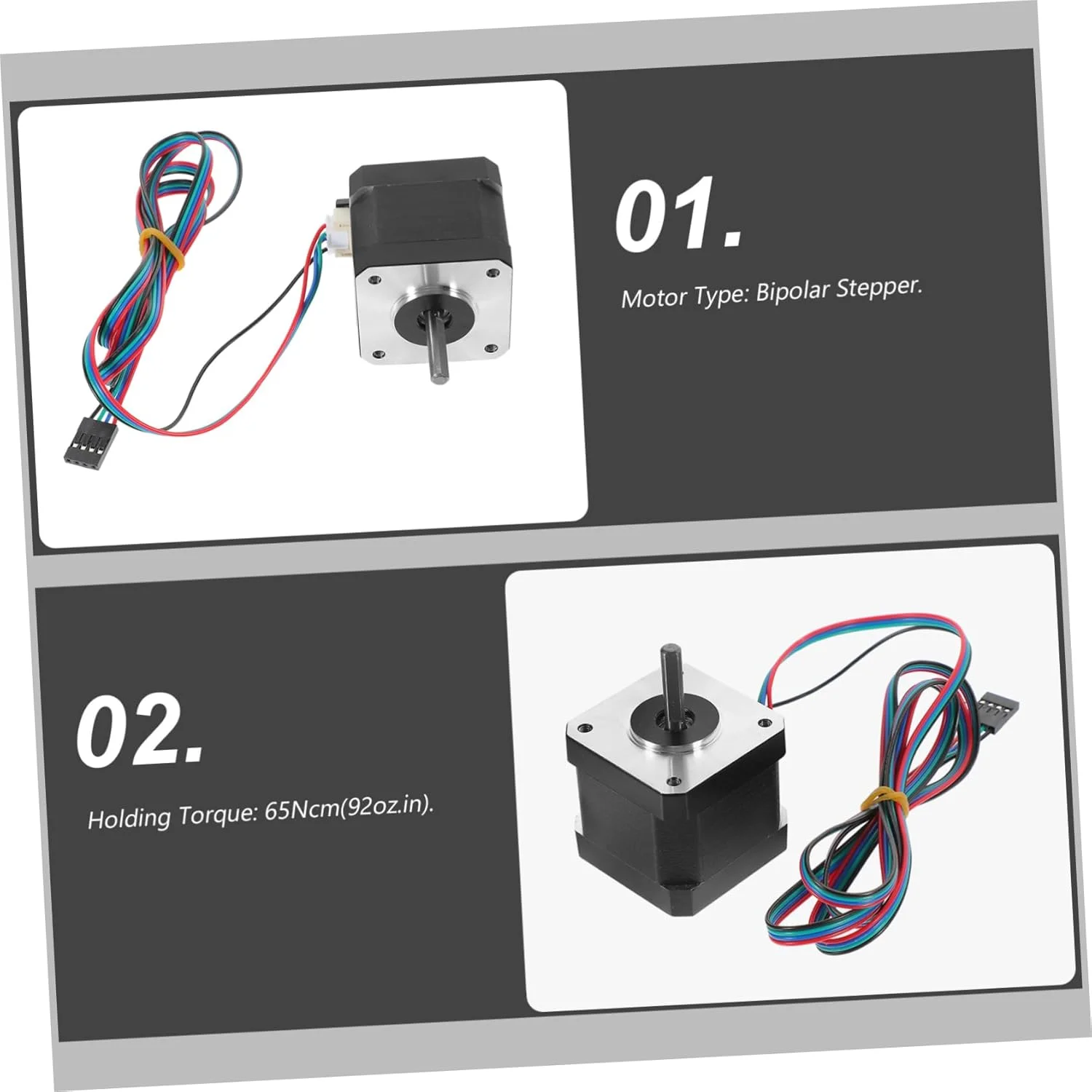 موتور بایپولار گشتاور بالا Cabilock برای کنترل دقیق در پرینترها و دستگاه های CNC