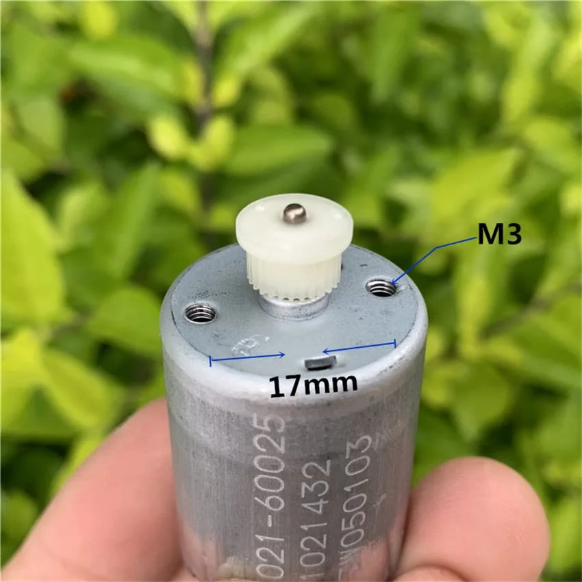 یک عدد موتور براش خورده DC 5V 12V 370 با برس کربنی، موتور مینی DC برای قرقره تسمه، موتور پرینتر برای قطعات مدل اسباب بازی دست ساز DIY - (ولتاژ (V): مدل B)