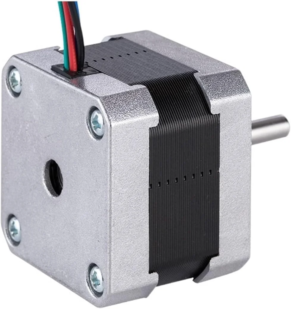 موتور پله ای Nema 17، موتور پله ای 42 میلی متری 2 فاز 1 آمپر 15Ncm به همراه کابل 4 سیمه برای پرینتر سه بعدی CNC XYZ موتور برای اتوماسیون و نوار نقاله (17CS01A x 1 عدد)