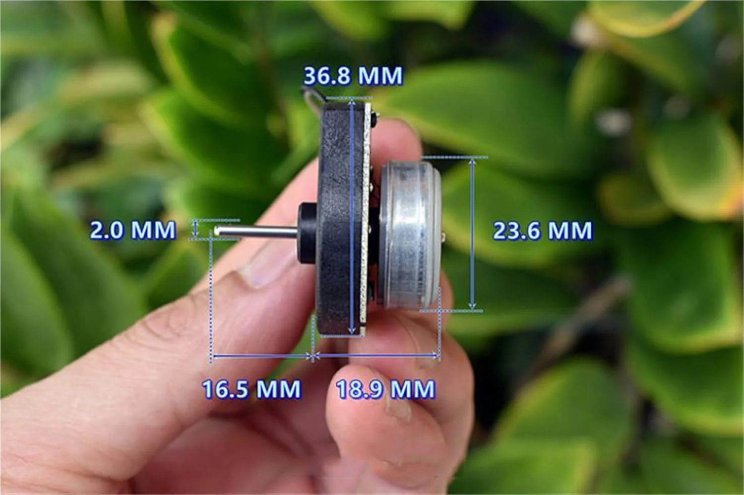 موتور براشلس 20N DC، 6 تا 12 ولت، 12000 دور در دقیقه، سرعت بالا، گشتاور بزرگ، مینی 24 میلی متر، 1 عدد