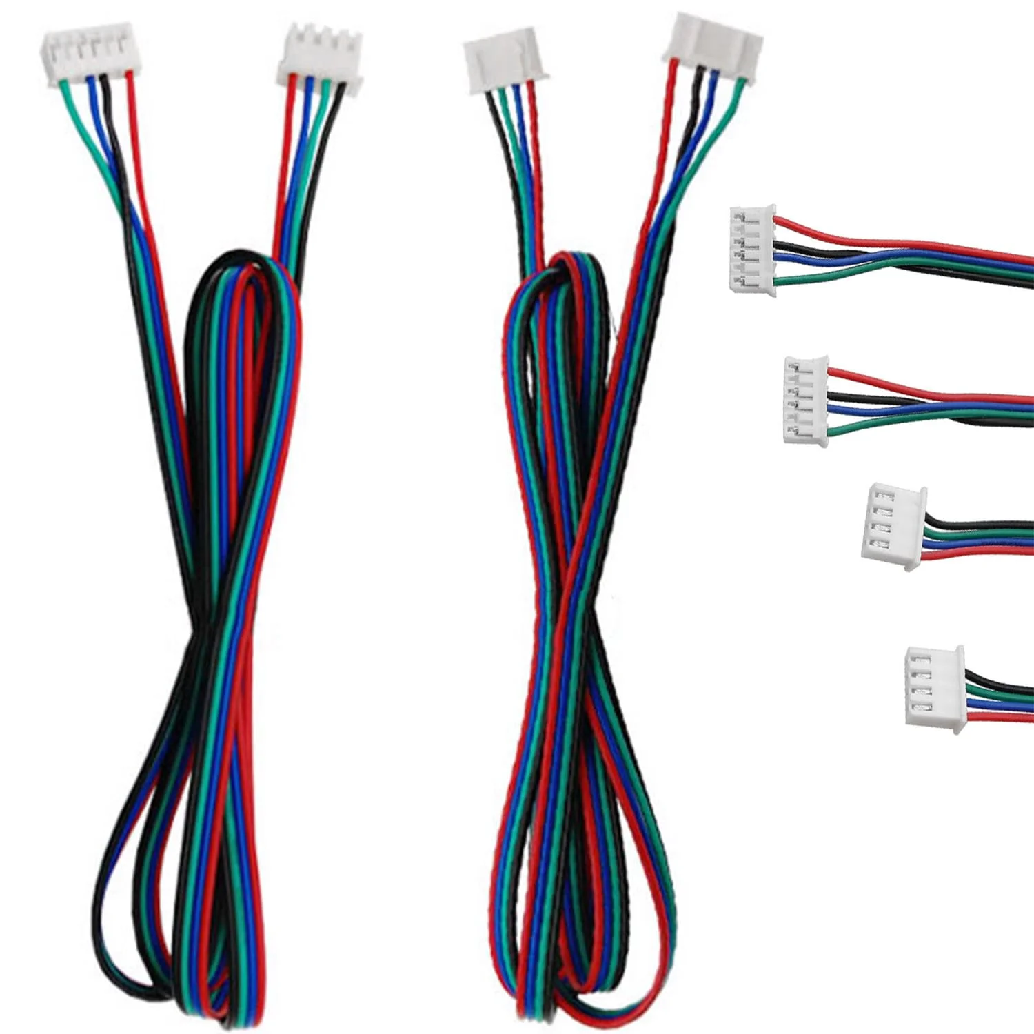 سیم موتور پله ای 2 عدد XH2.54-4P به PH2.0-6P طول 2 متر سیم رنگی کابل موتور پله ای برای موتور پله ای NEMA 17 موتور پرینتر سه بعدی