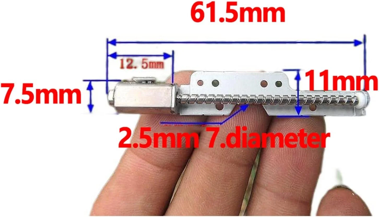 موتور پله ای کوچک تجهیزات اندازه گیری با پیچ بلند 47 میلی متری، موتور پله ای میکرو 2 فاز 4 سیم برای استفاده در پرینتر، موتور پله ای لغزنده کوچک DIY، علم DIY
